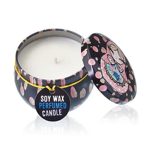 Art Tin Candle - Assorted Design - Russian Dolls - Dolly Blue by AW Dropship UK
