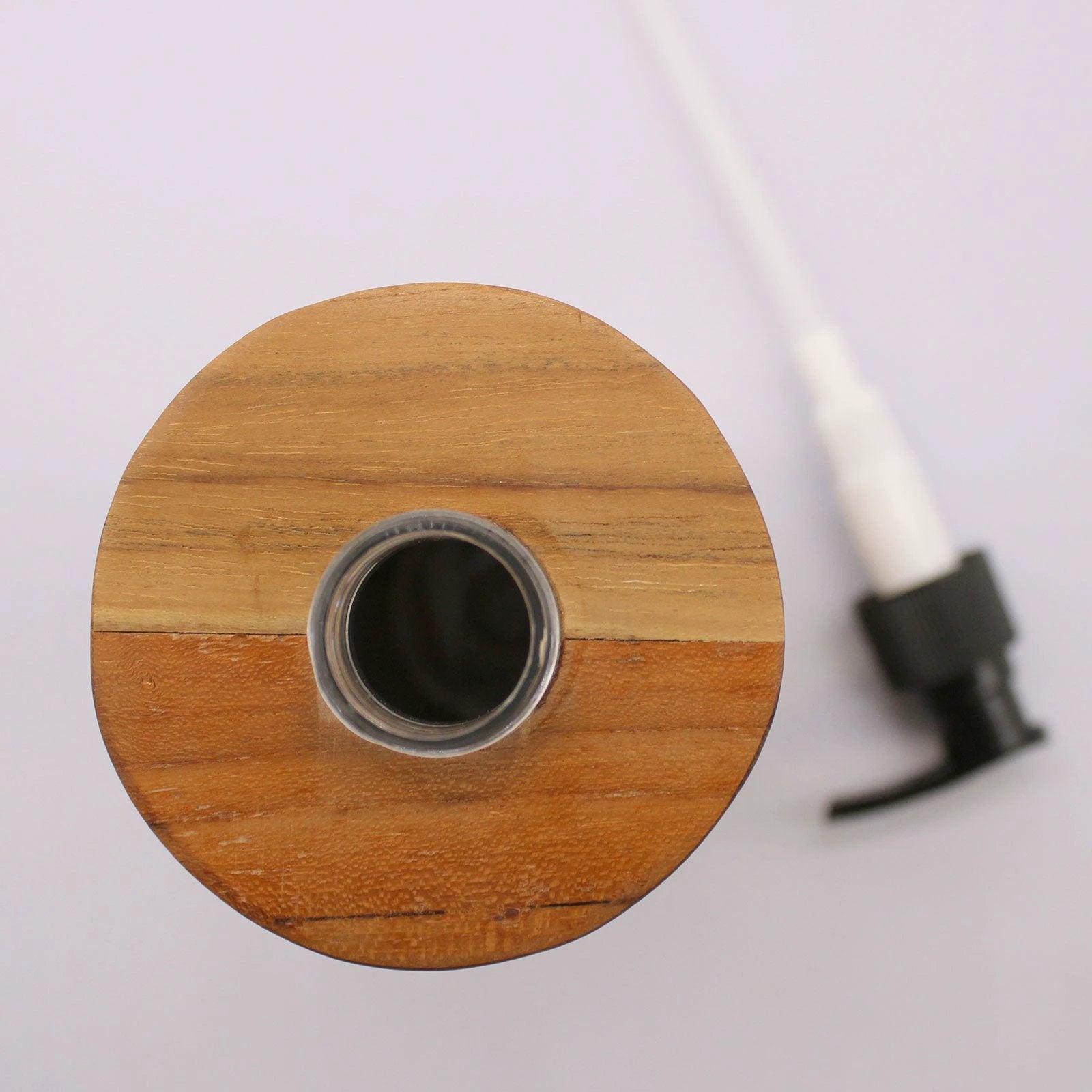 Natural Teakwood Soap Dispenser - Round by AW Dropship UK