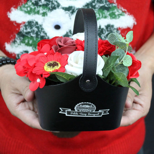 Bouquet Petite Basket - Rich Reds by AW Dropship UK