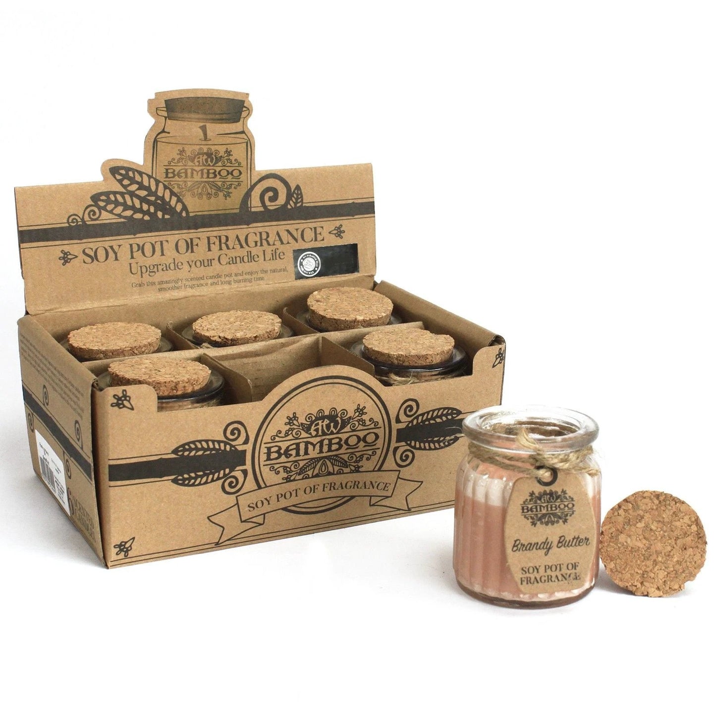 Brandy Butter Soy Pot of Fragrance Candles by AW Dropship UK