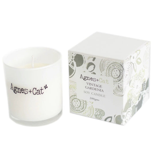Agnes + Cat Votive Candle - Vintage Gardenia by AW Dropship UK