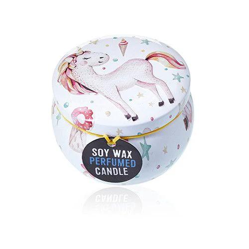 Art Tin Candle - Assorted Design - Unicorns - Moonstone by AW Dropship UK