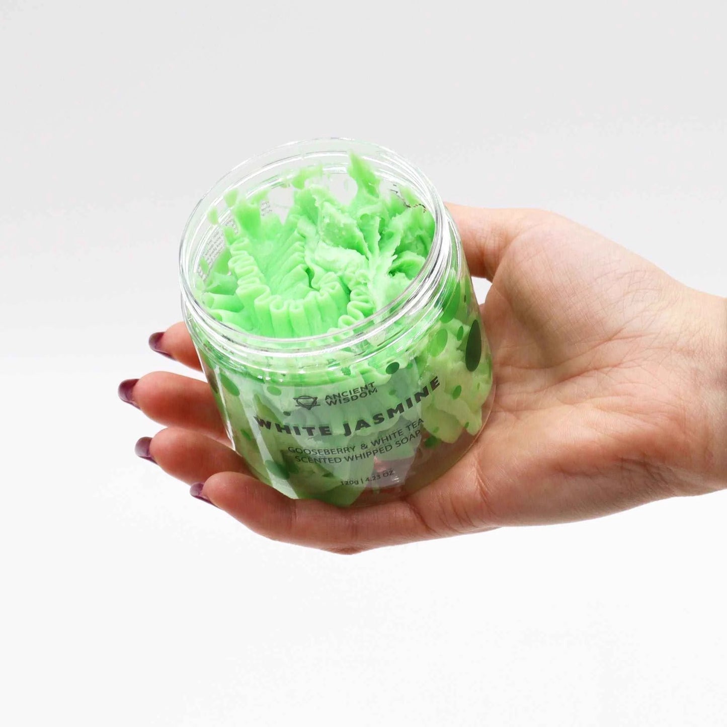 Gooseberry & White Tea Whipped Soap 120g – Luxurious Vegan Cleanse