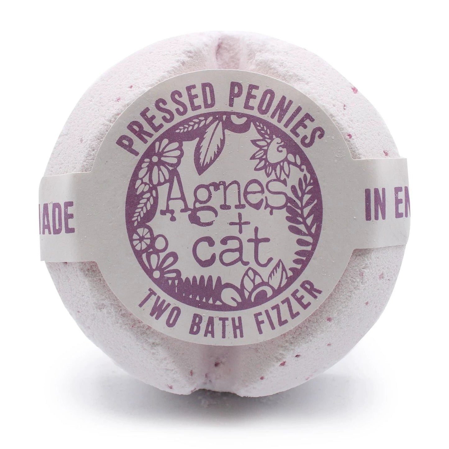 Agnes and Cat Bath Fizzer Pressed Peonies Artisanal Fizzer with Premium British Fragrance Oils by AW Dropship UK