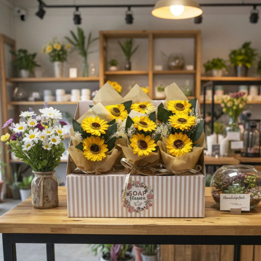 Soap Flower - Two Sunflower Bouquet by AW Dropship UK