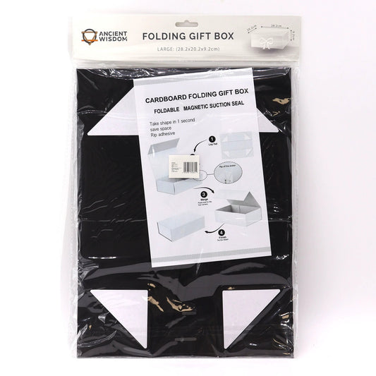Flat Pack Gift Box - Large (28.2x20.2x9.2cm) - Black by AW Dropship UK