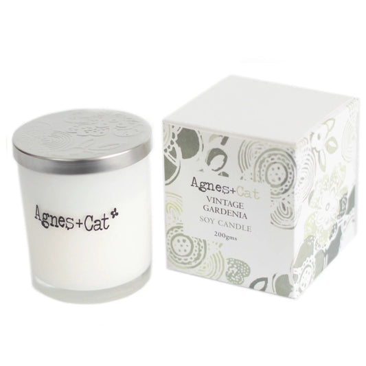 Agnes + Cat Votive Candle - Vintage Gardenia by AW Dropship UK
