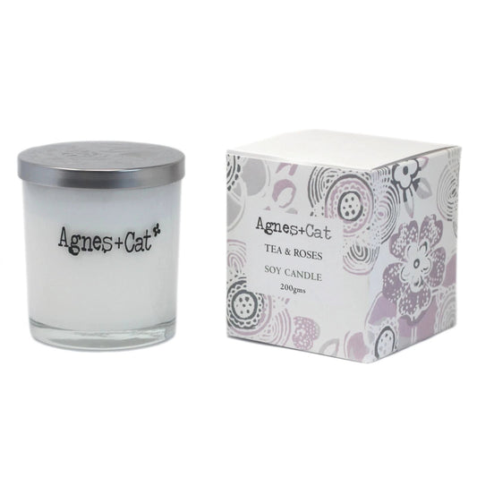 Agnes + Cat Votive Candle - Tea and Roses by AW Dropship UK