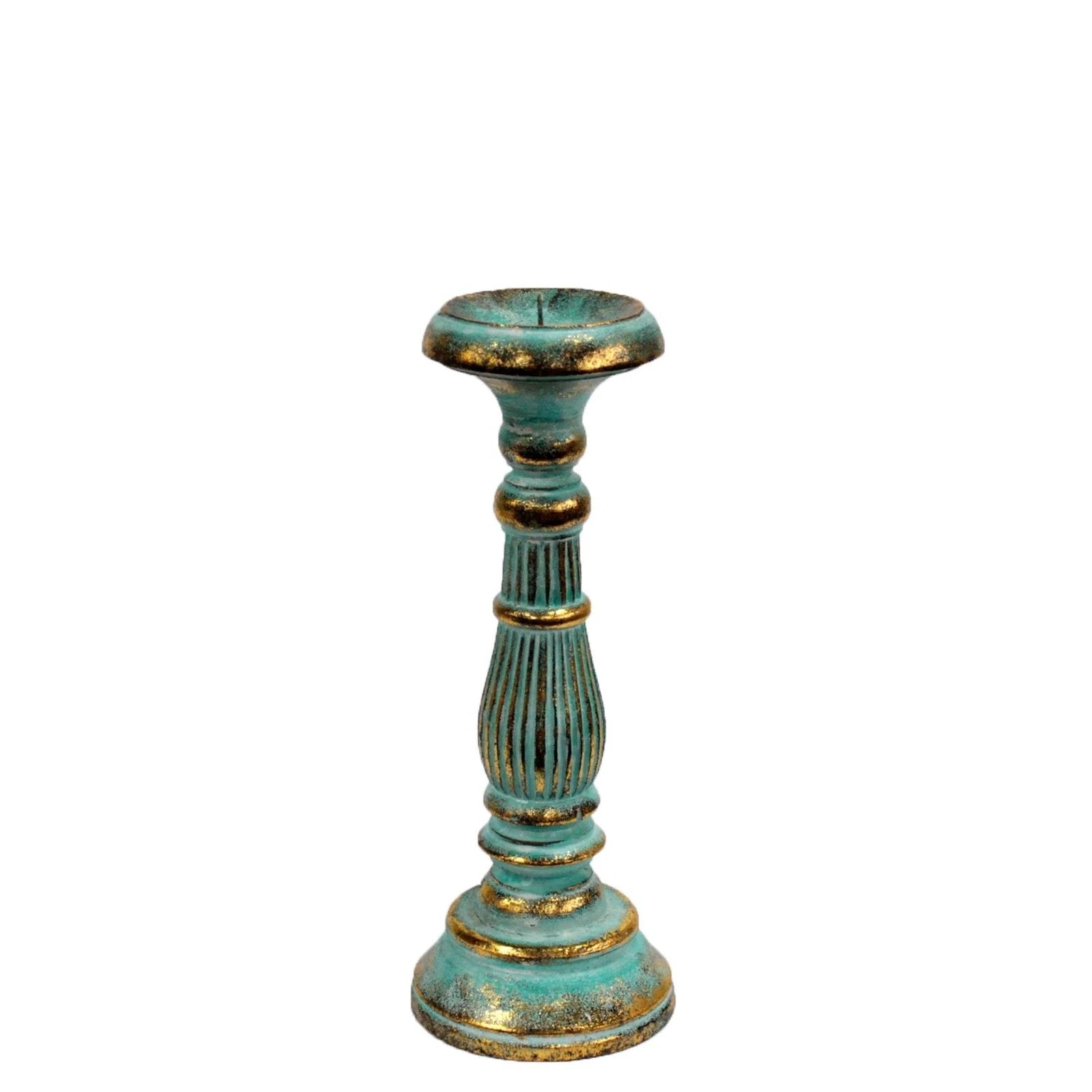 Small Candle Stand - Turquois Gold by AW Dropship UK