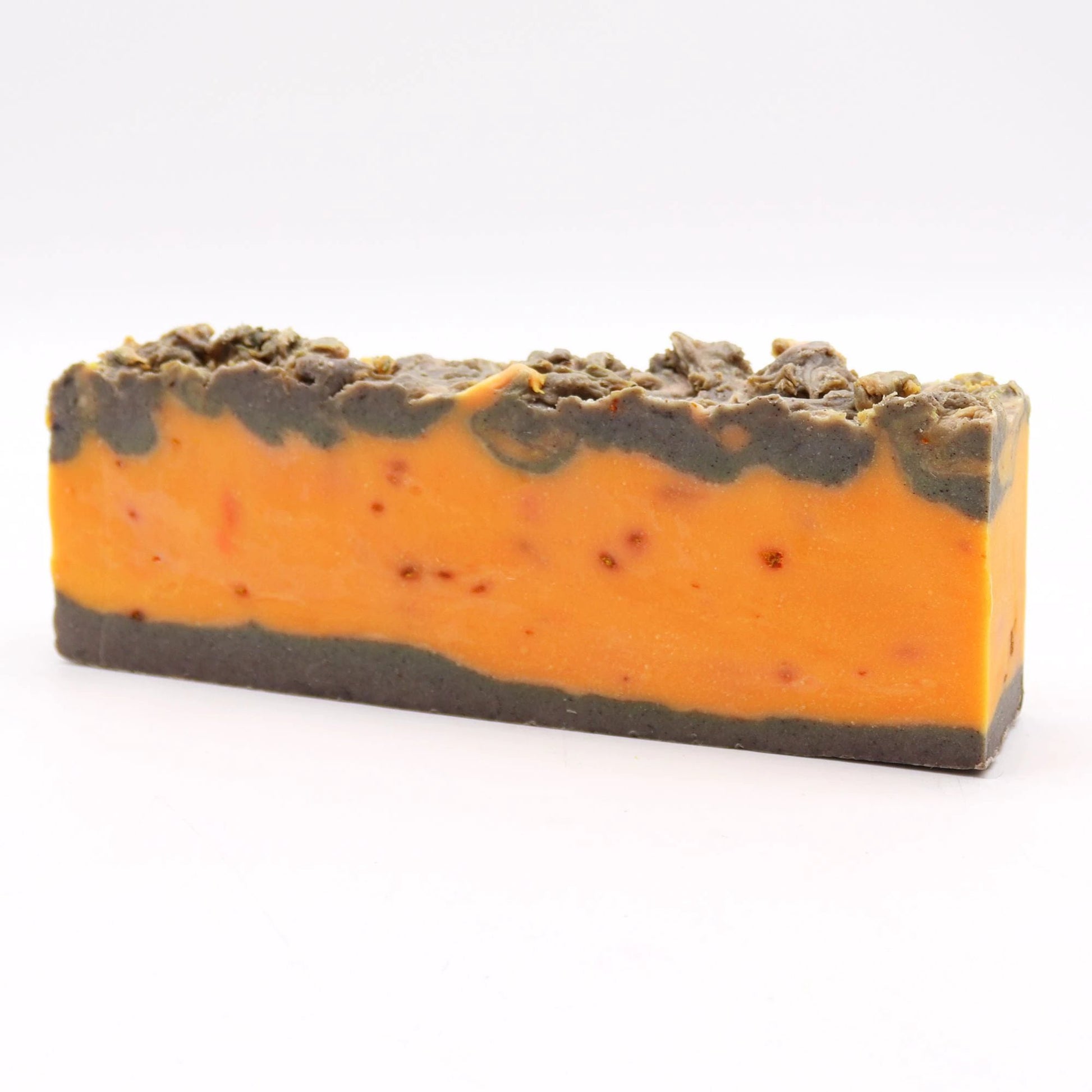 Cinnamon and Orange Olive Oil Soap Loaf Handcrafted Cold Process Exfoliating Bar for Nourished Skin by AW Dropship UK