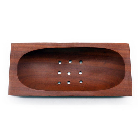 Classic Mahogany Soap Dish - Rectangle by AW Dropship UK