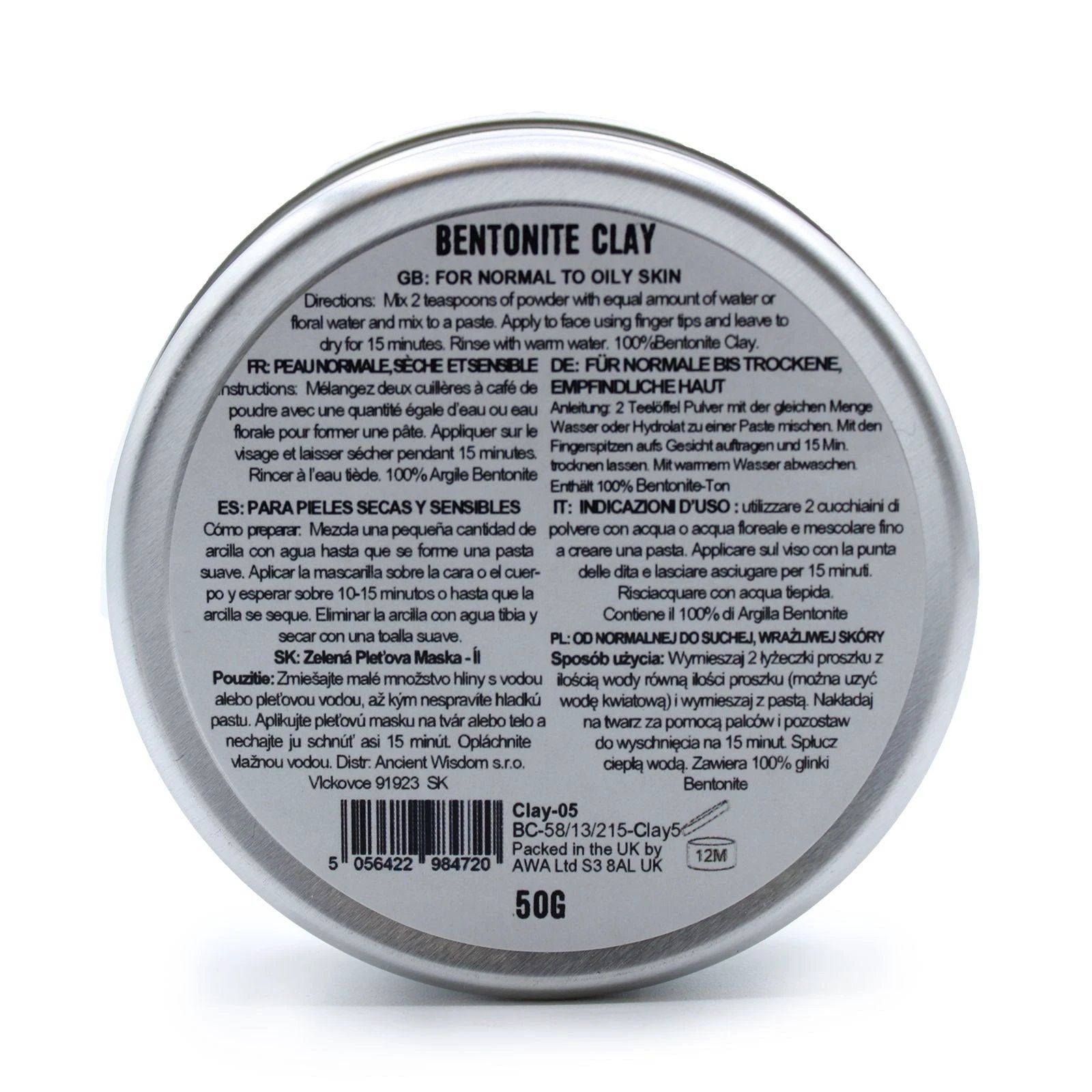 Bentonite Clay 50g by AW Dropship UK