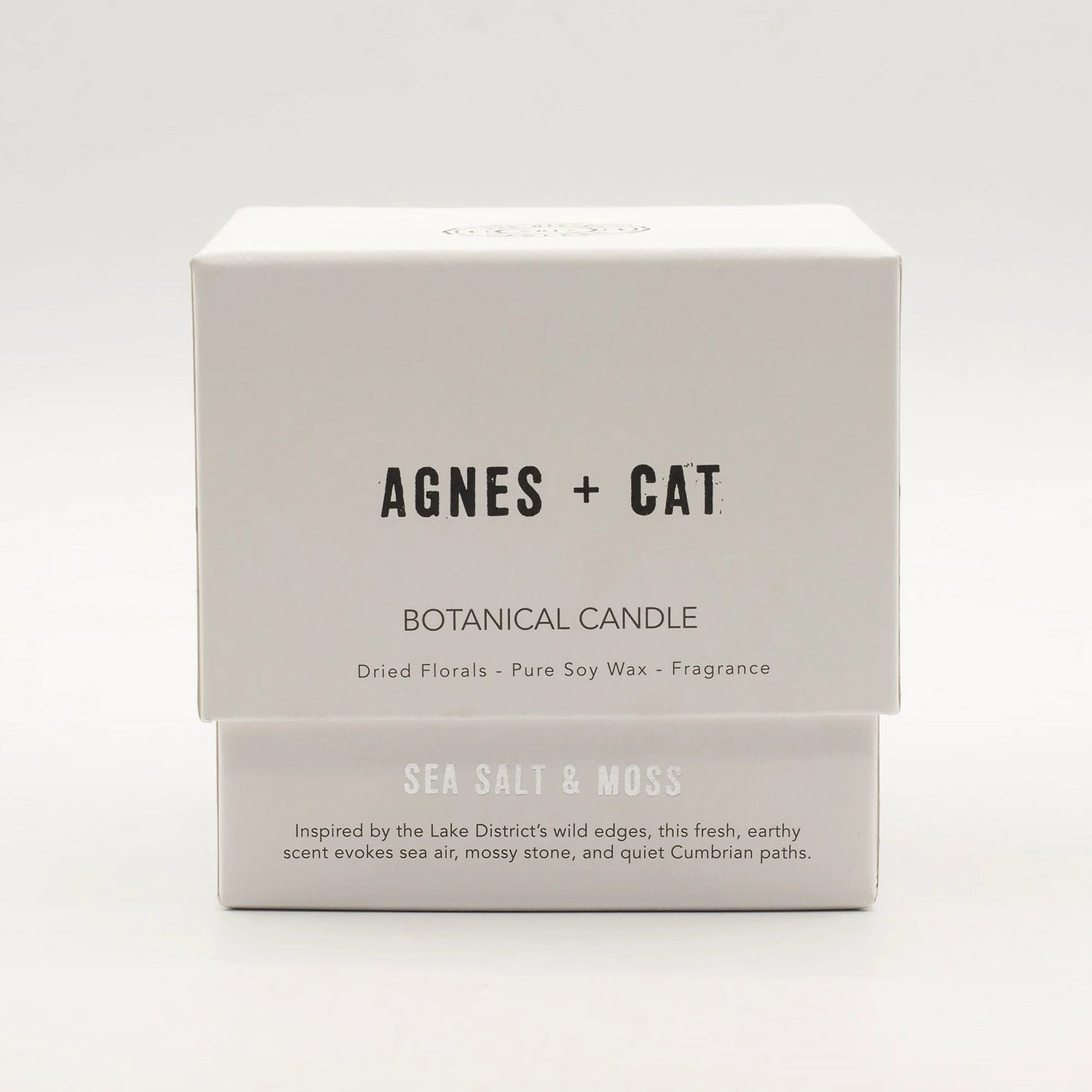 Agnes + Cat Botanical Soy Wax Candle - Seasalt & Moss by AW Dropship UK