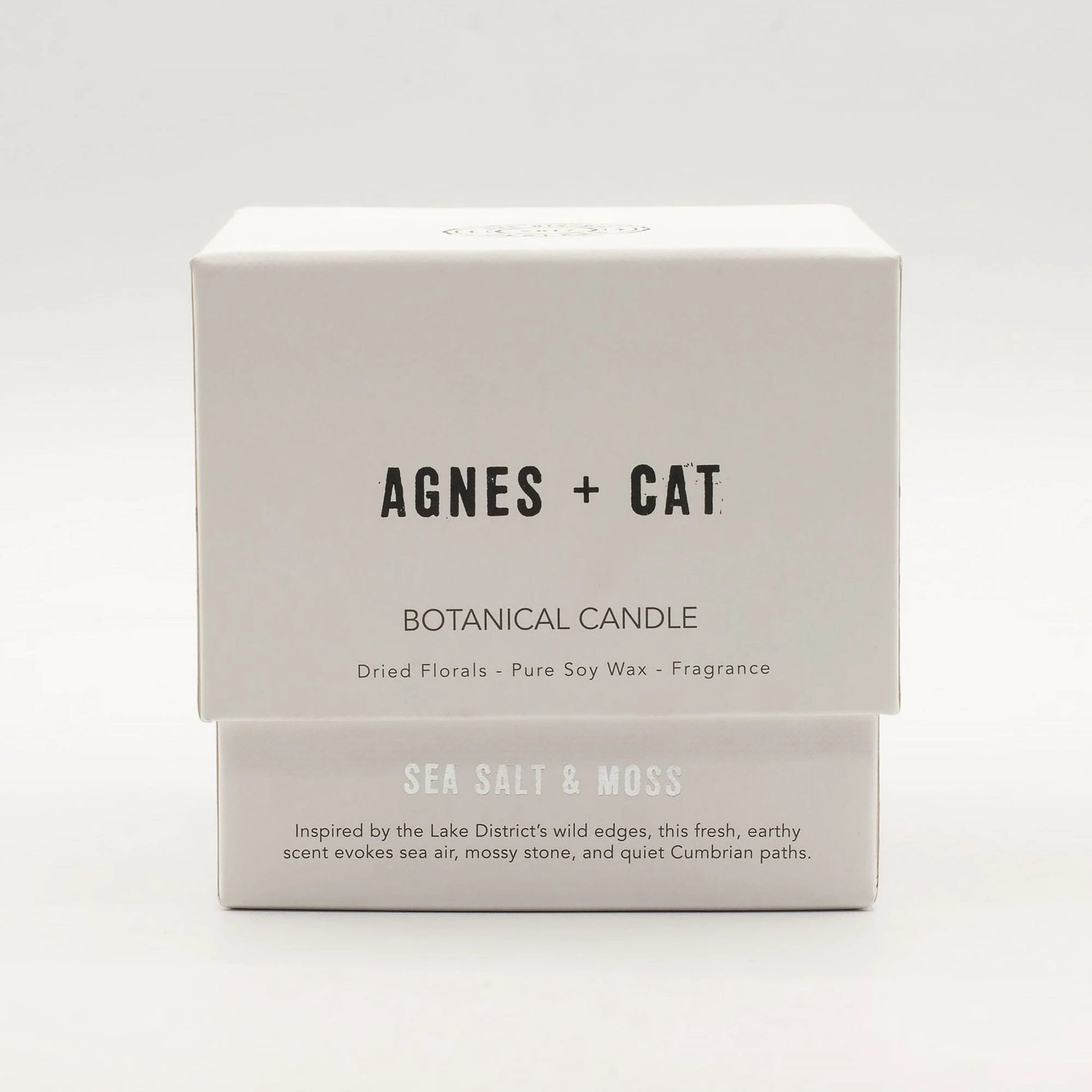 Agnes + Cat Botanical Soy Wax Candle - Seasalt & Moss by AW Dropship UK