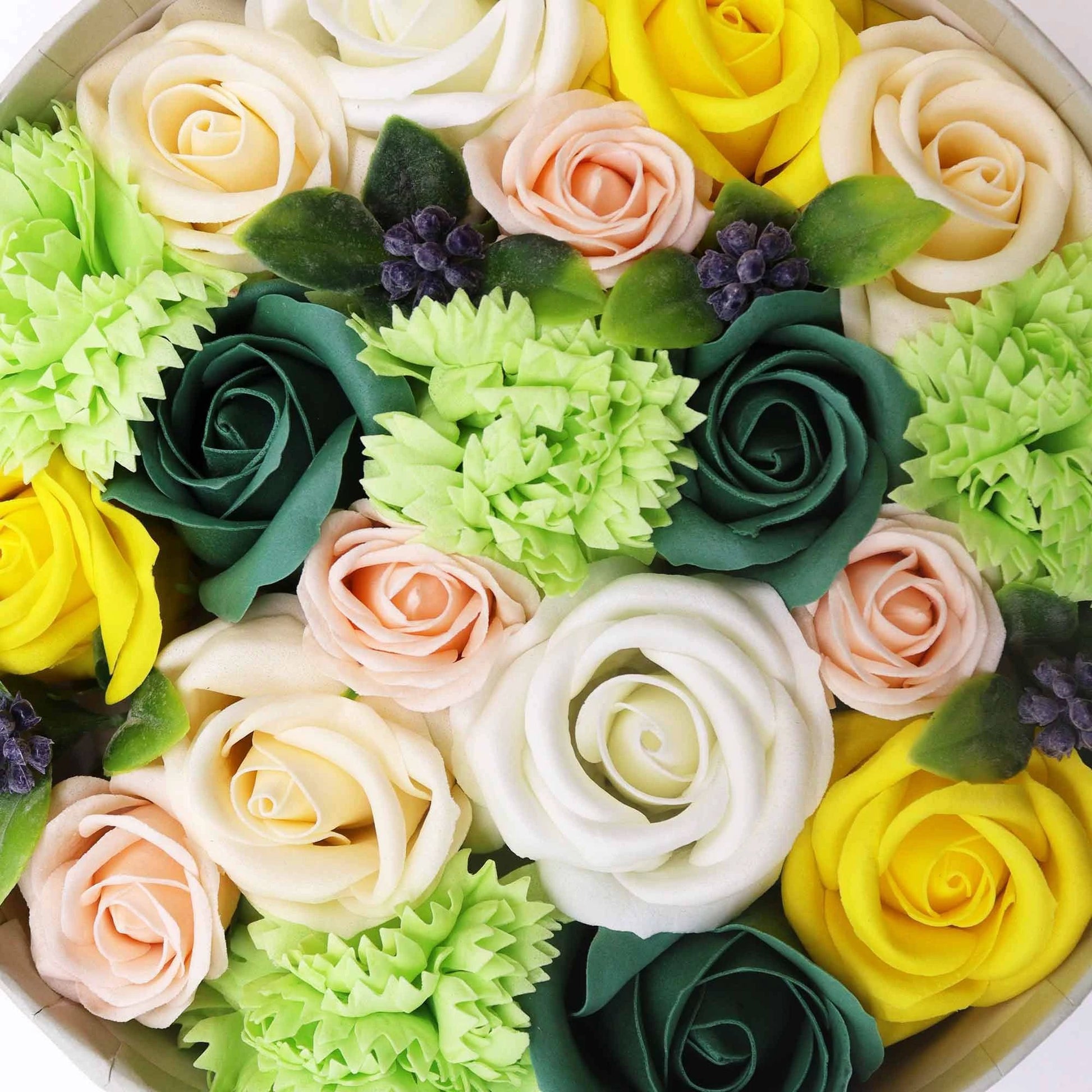Round Box - Spring Celibrations - Yellow & Greens by AW Dropship UK