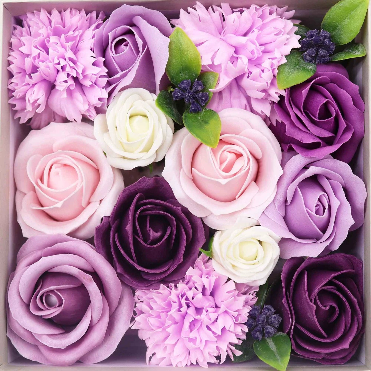 Square Box - Lavender Rose & Carnation by AW Dropship UK
