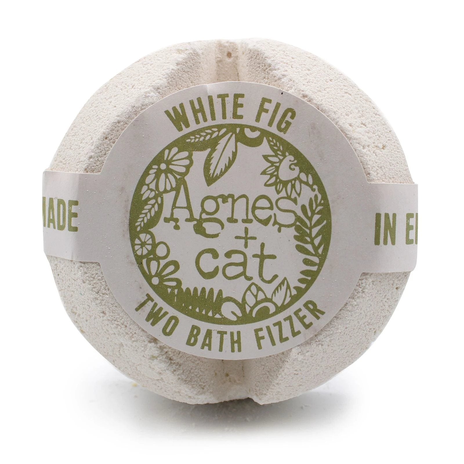 Agnes And Cat Bath Fizzer White Fig Handcrafted In Sheffield With Premium British Fragrance Oils by AW Dropship UK