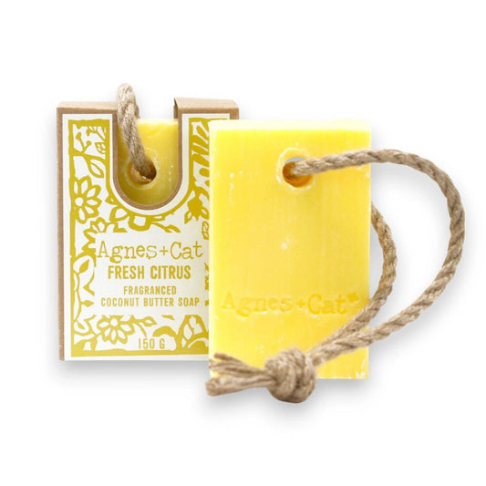 Agnes + Cat Soap On A Rope - Fresh Citrus by AW Dropship UK