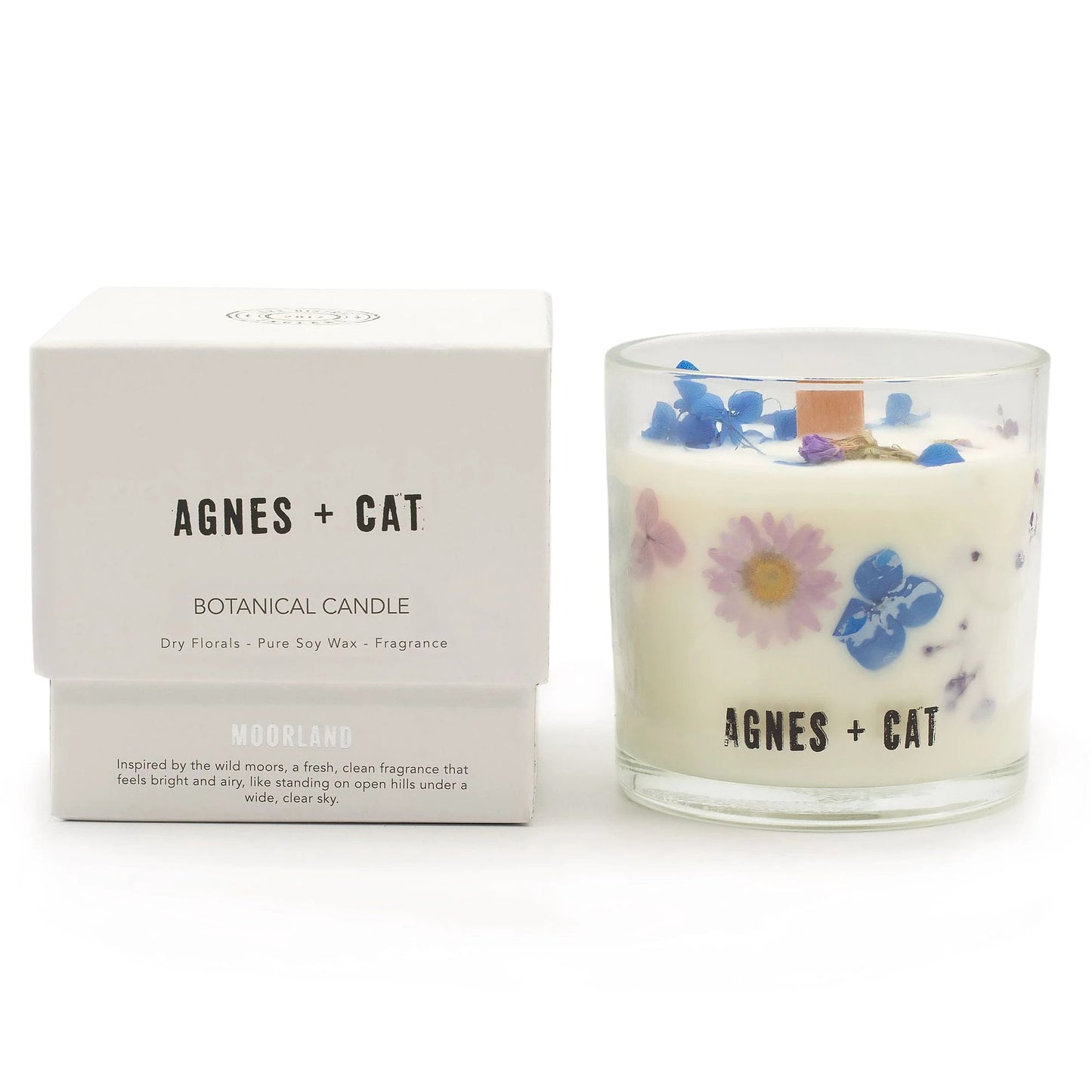Agnes + Cat Botanical Soy Wax Candle - Moorland by AW Dropship UK