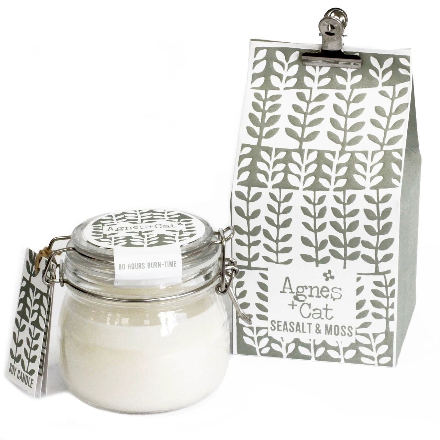 Agnes + Cat Kilner Jar Candle - Seasalt and Moss by AW Dropship UK
