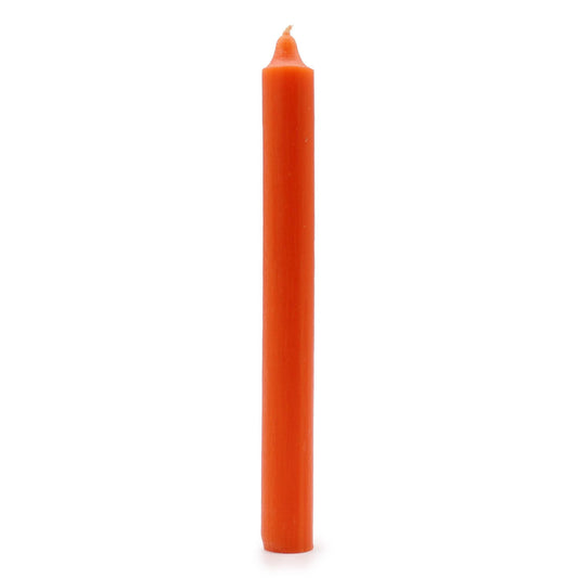 Solid Colour Dinner Candles - Rustic Orange - Pack of 5 by AW Dropship UK