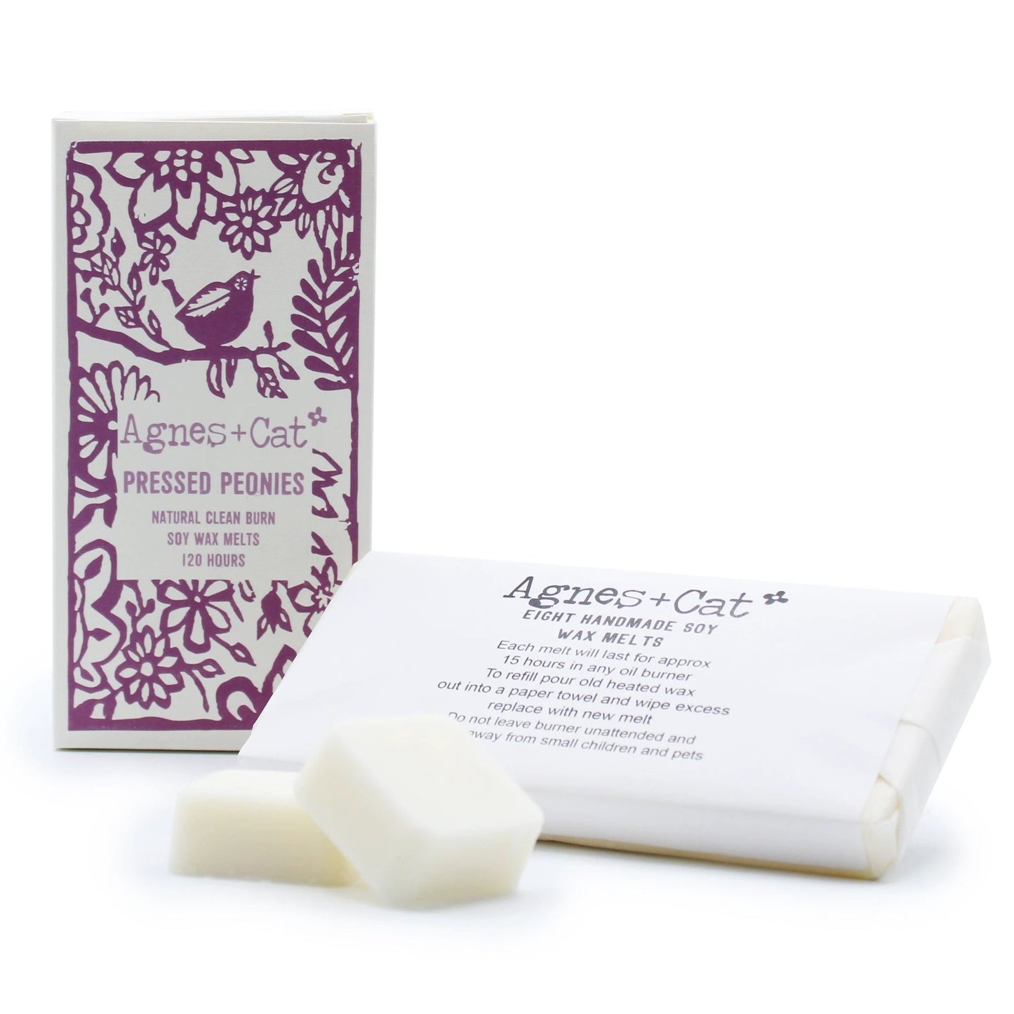 Agnes + Cat Box of 8 Wax Melts - Pressed Peonies by AW Dropship UK