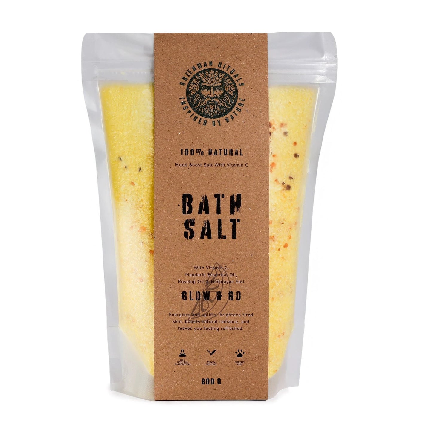 Greenman Rituals Vitamin C & Mandarin Epsom Bath Salt – Glow & Go by AW Dropship UK