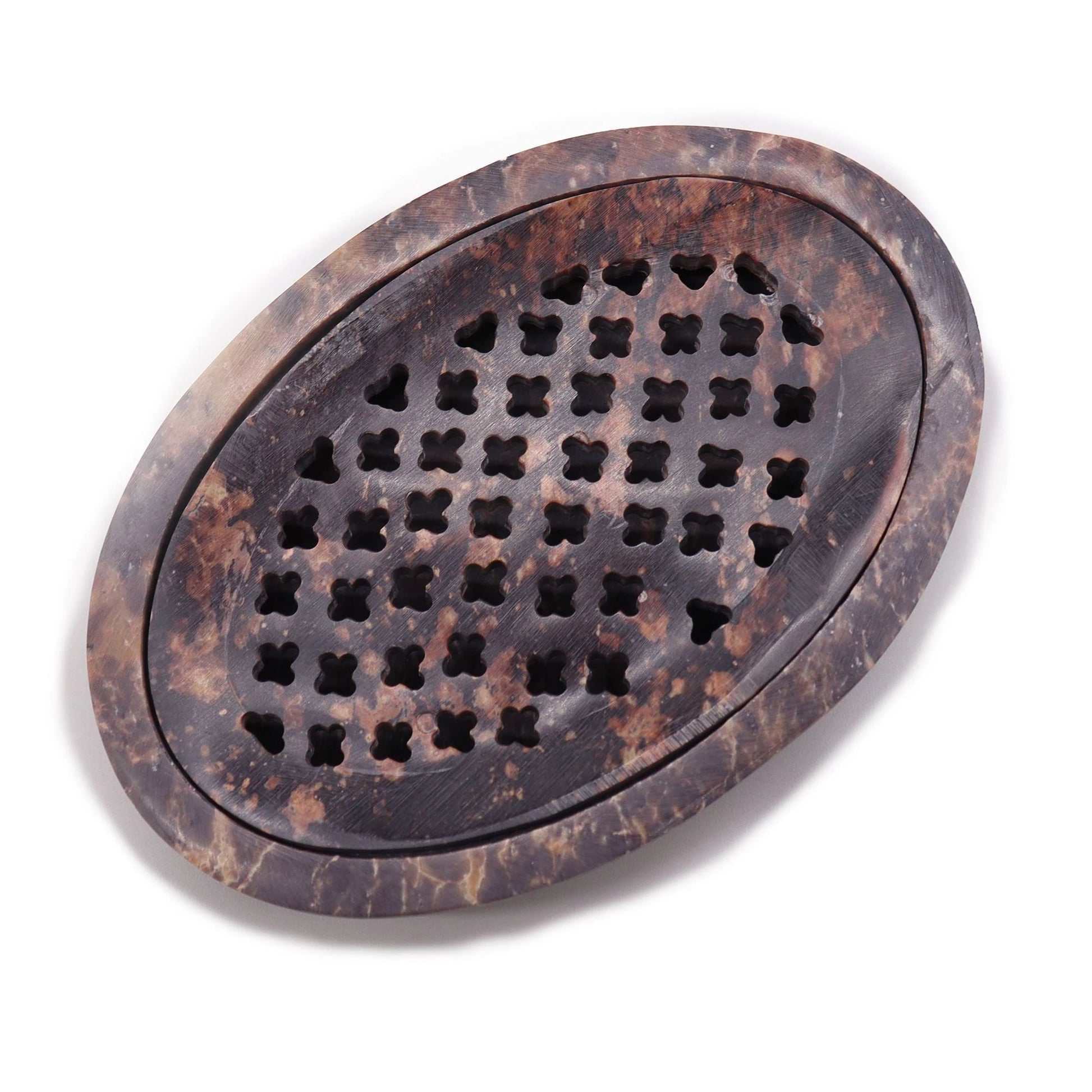 Soapstone Soap Dish & Drainer 11x8cm- Classic Oval by AW Dropship UK