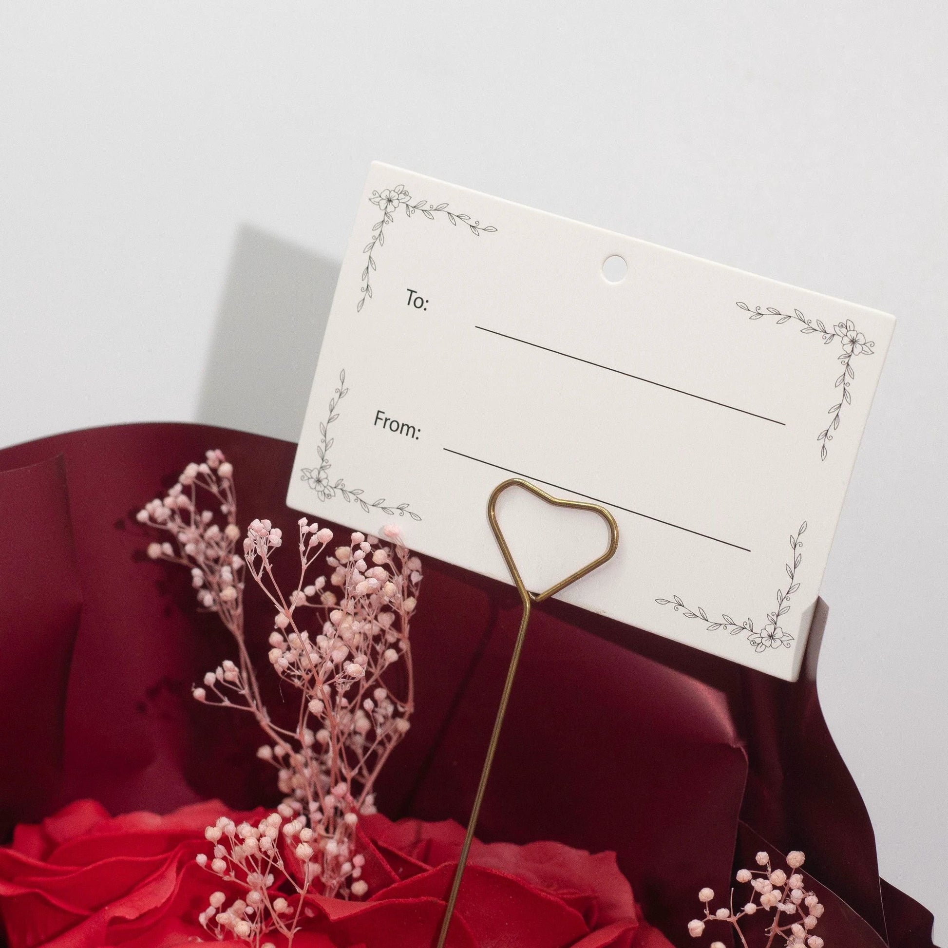 Large Red Roses Bouquet - Love is Eternal - Gift Card by AW Dropship UK