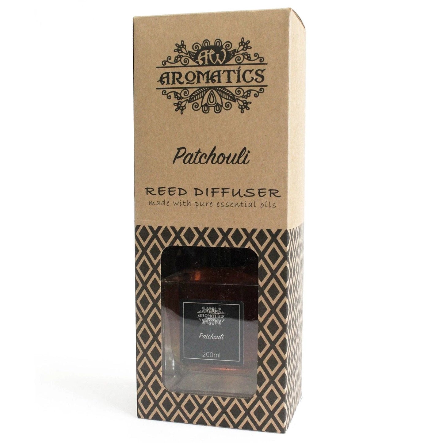 200ml Patchouli Essential Oil Reed Diffuser by AW Dropship UK