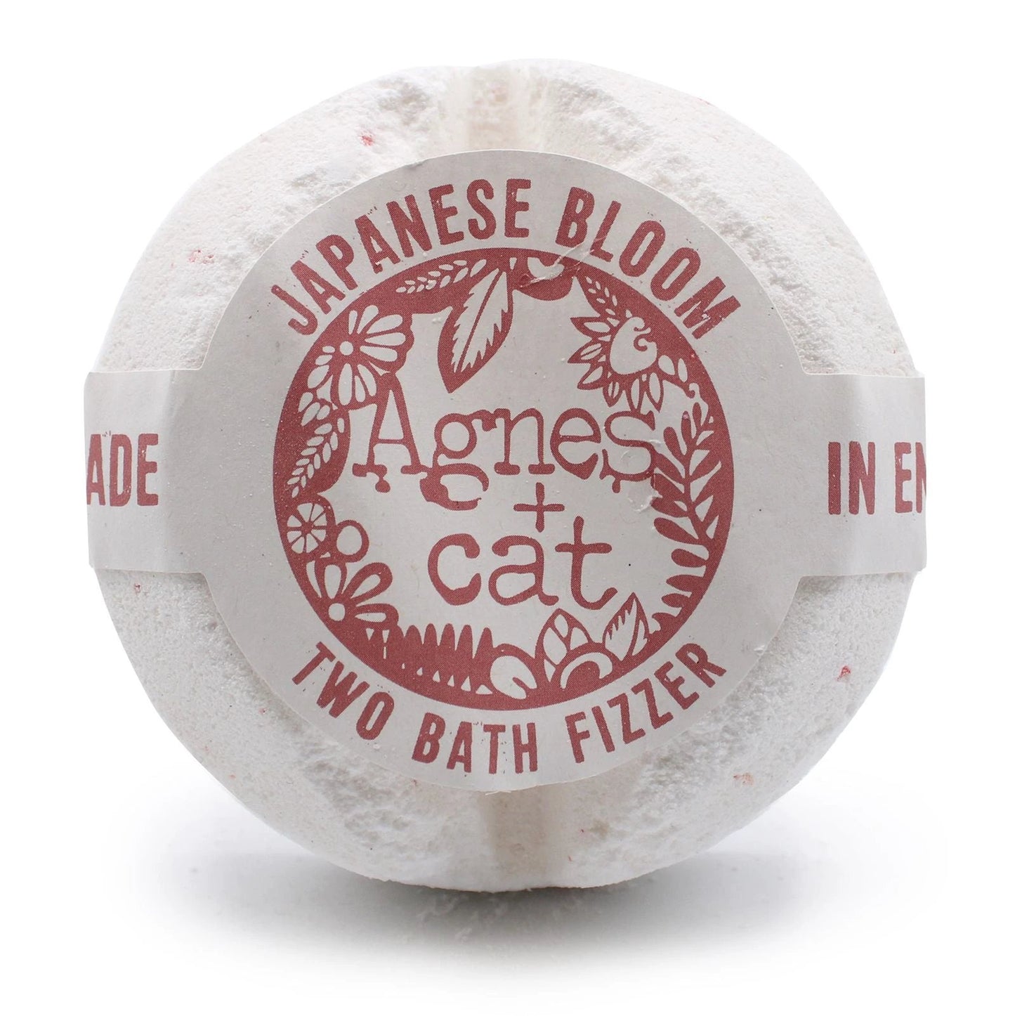 Agnes And Cat Bath Fizzer Japanese Bloom Handcrafted In Sheffield With Coconut Oil For A Relaxing Spa Like Soak by AW Dropship UK