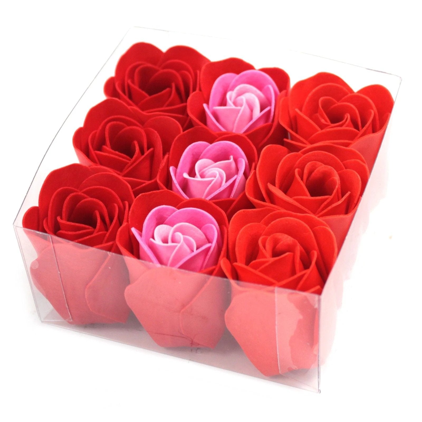Set of 9 Soap Flowers - Red Roses by AW Dropship UK