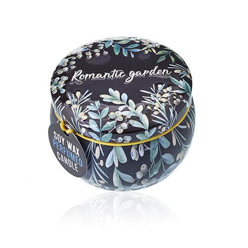Art Tin Candle - Assorted Design - Romantic Garden - Tea & Rose by AW Dropship UK