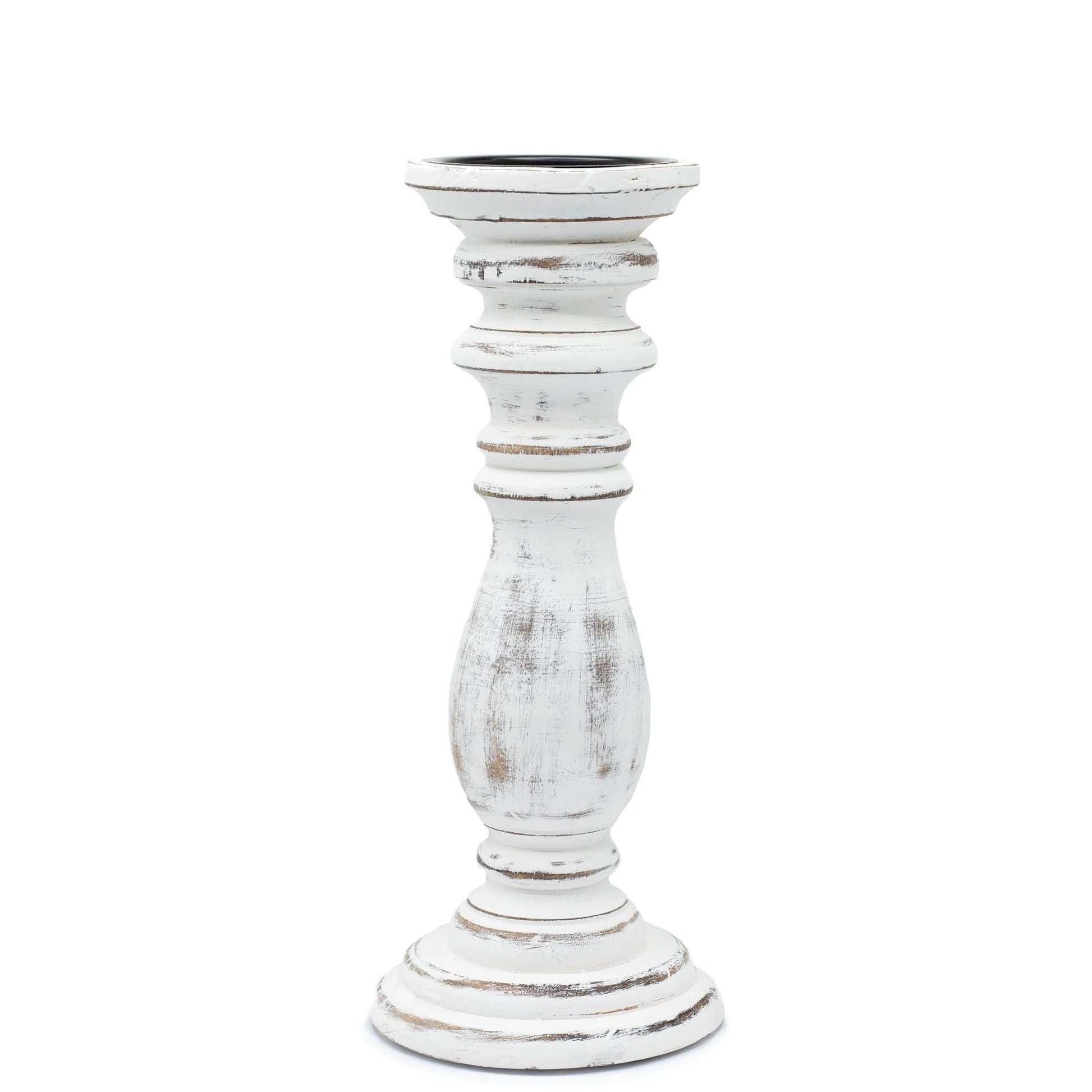 Classic Candle Stand - Whitewash - Medium by AW Dropship UK