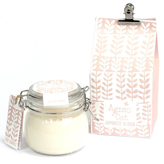 Agnes + Cat Kilner Jar Candle - Japanese Bloom by AW Dropship UK