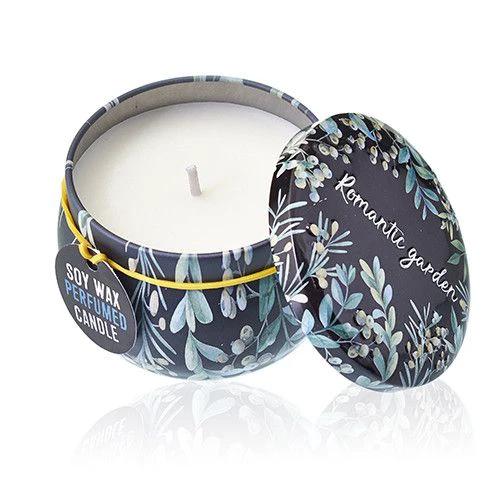 Art Tin Candle - Assorted Design - Romantic Garden - Tea & Rose by AW Dropship UK