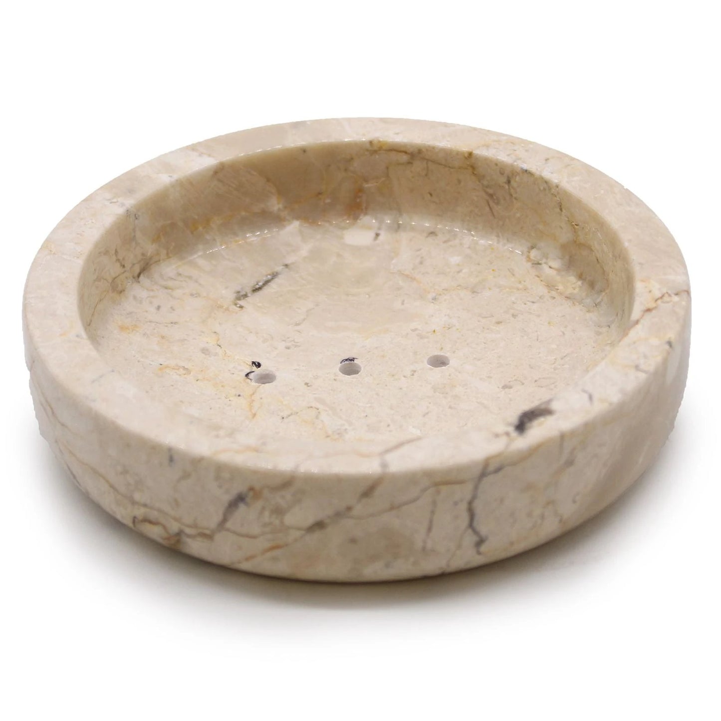 Round Honey Marble Flat Soap Dish by AW Dropship UK