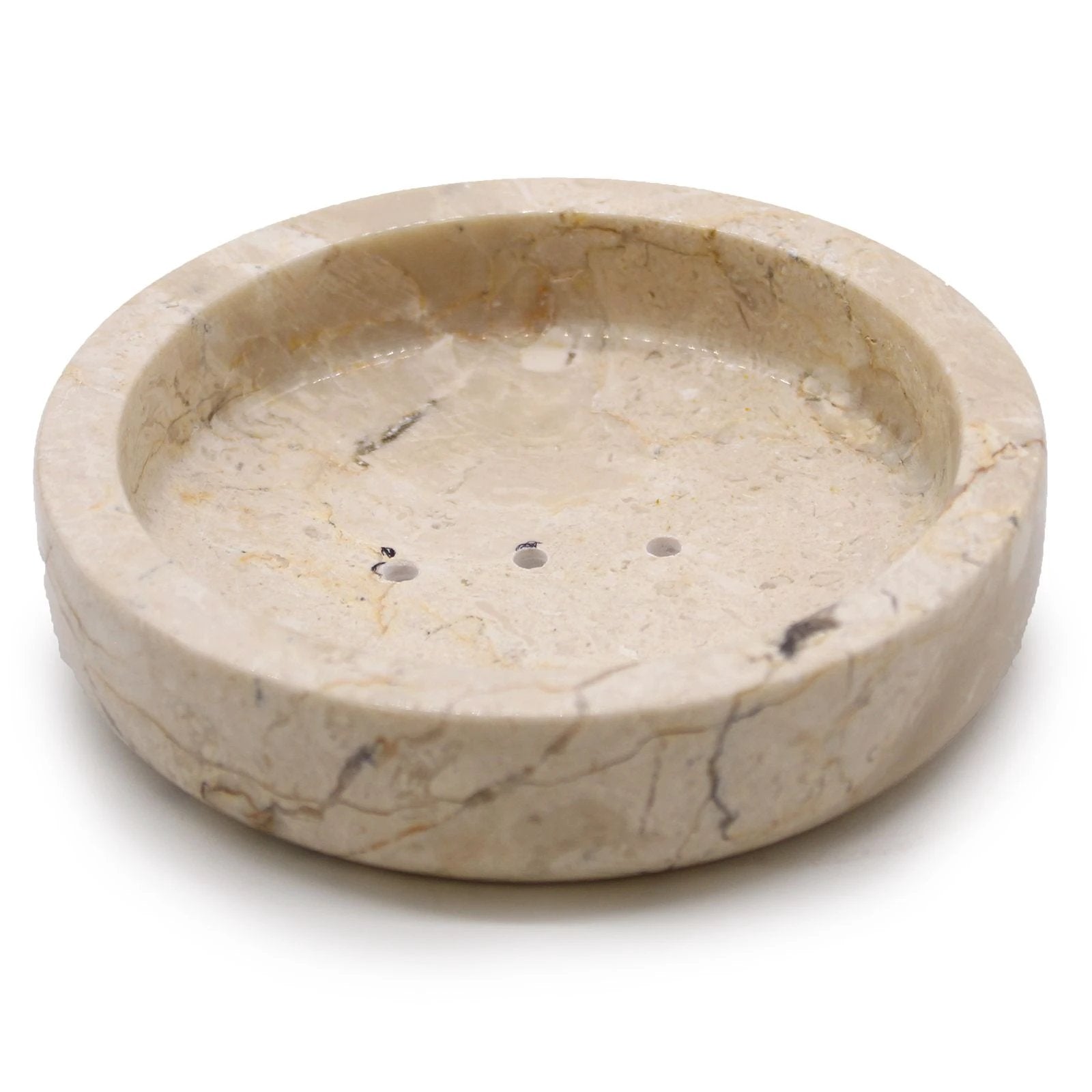 Round Honey Marble Flat Soap Dish by AW Dropship UK