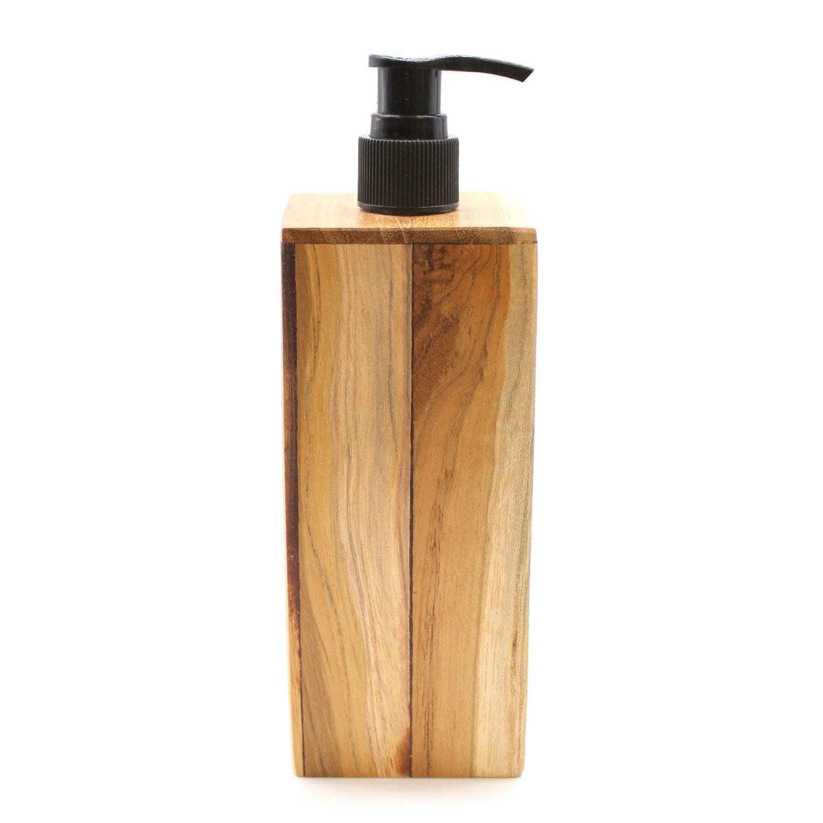 Natural Teakwood Soap Dispenser - Square by AW Dropship UK