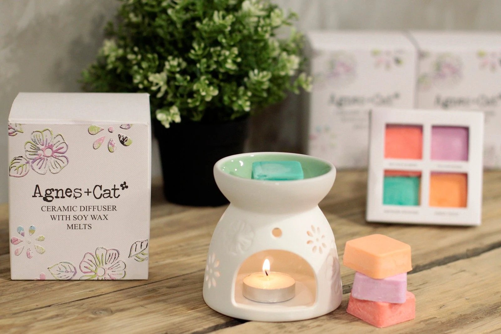 Wax Melter with Four Soy Wax Melts by AW Dropship UK