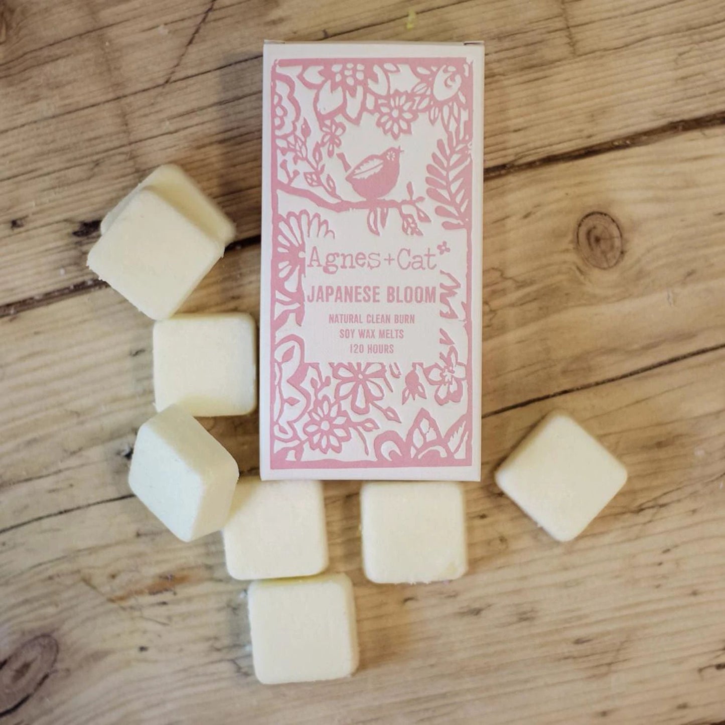 Agnes + Cat Box of 8 Wax Melts - Japanese Bloom by AW Dropship UK