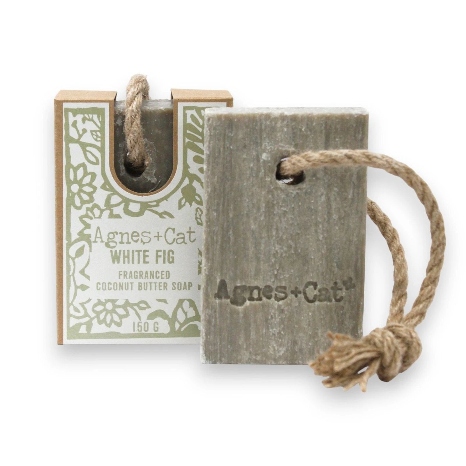 Agnes + Cat Soap On A Rope - White Fig by AW Dropship UK