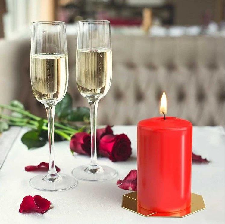 Set of 4 Pillar Candles 40x60mm - Red by AW Dropship UK