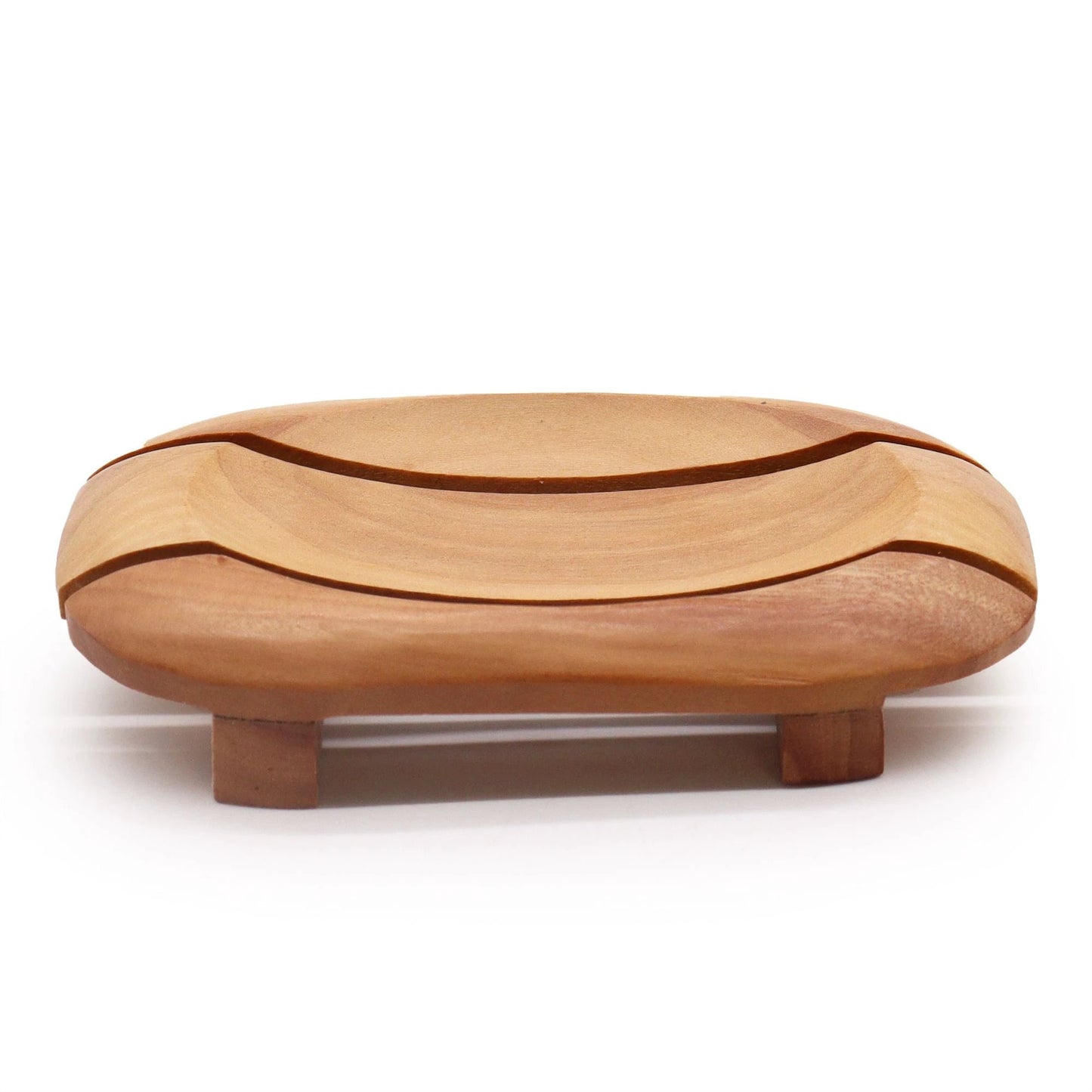 Classic Mahogany Soap Dish - Oval in Rectangle by AW Dropship UK