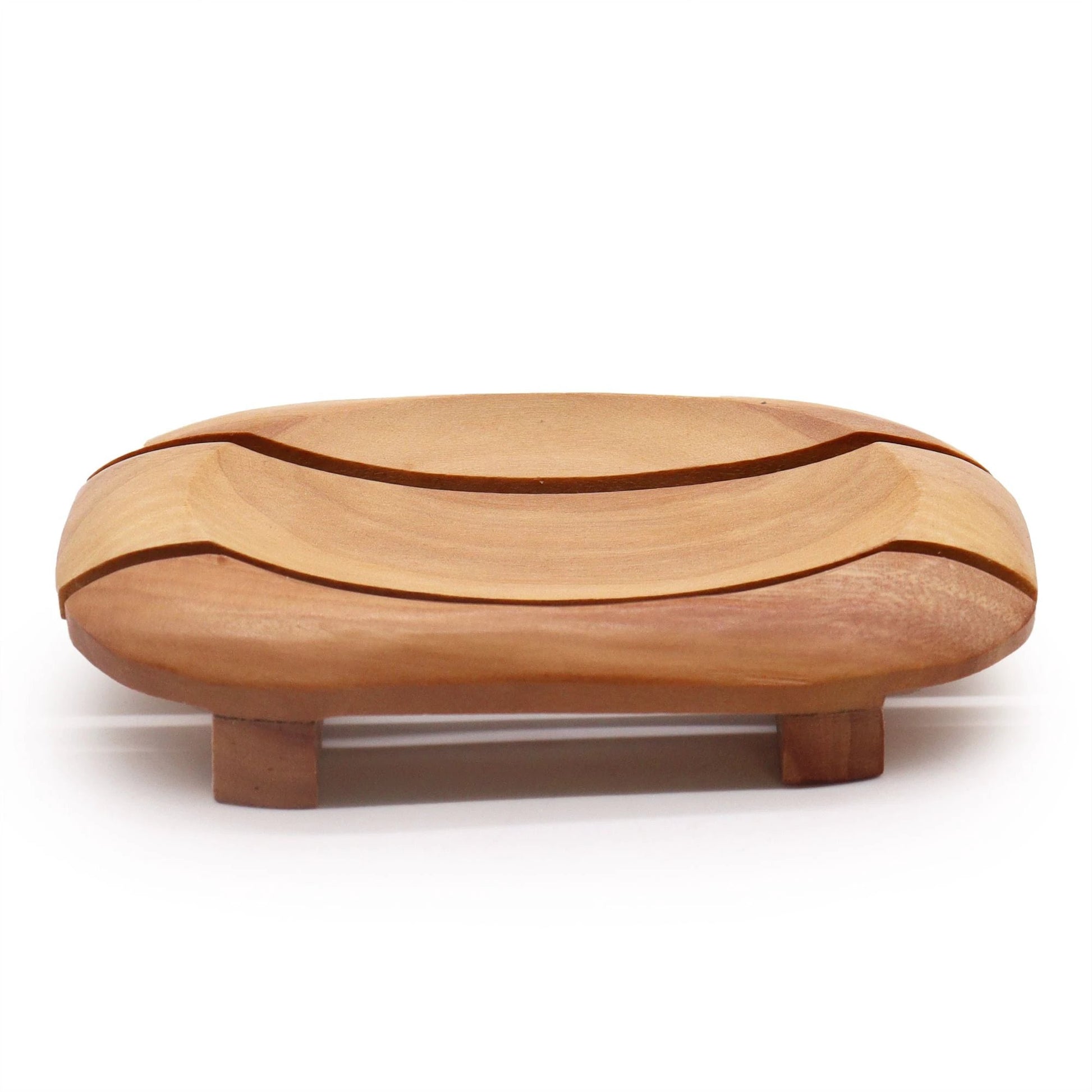 Classic Mahogany Soap Dish - Oval in Rectangle by AW Dropship UK