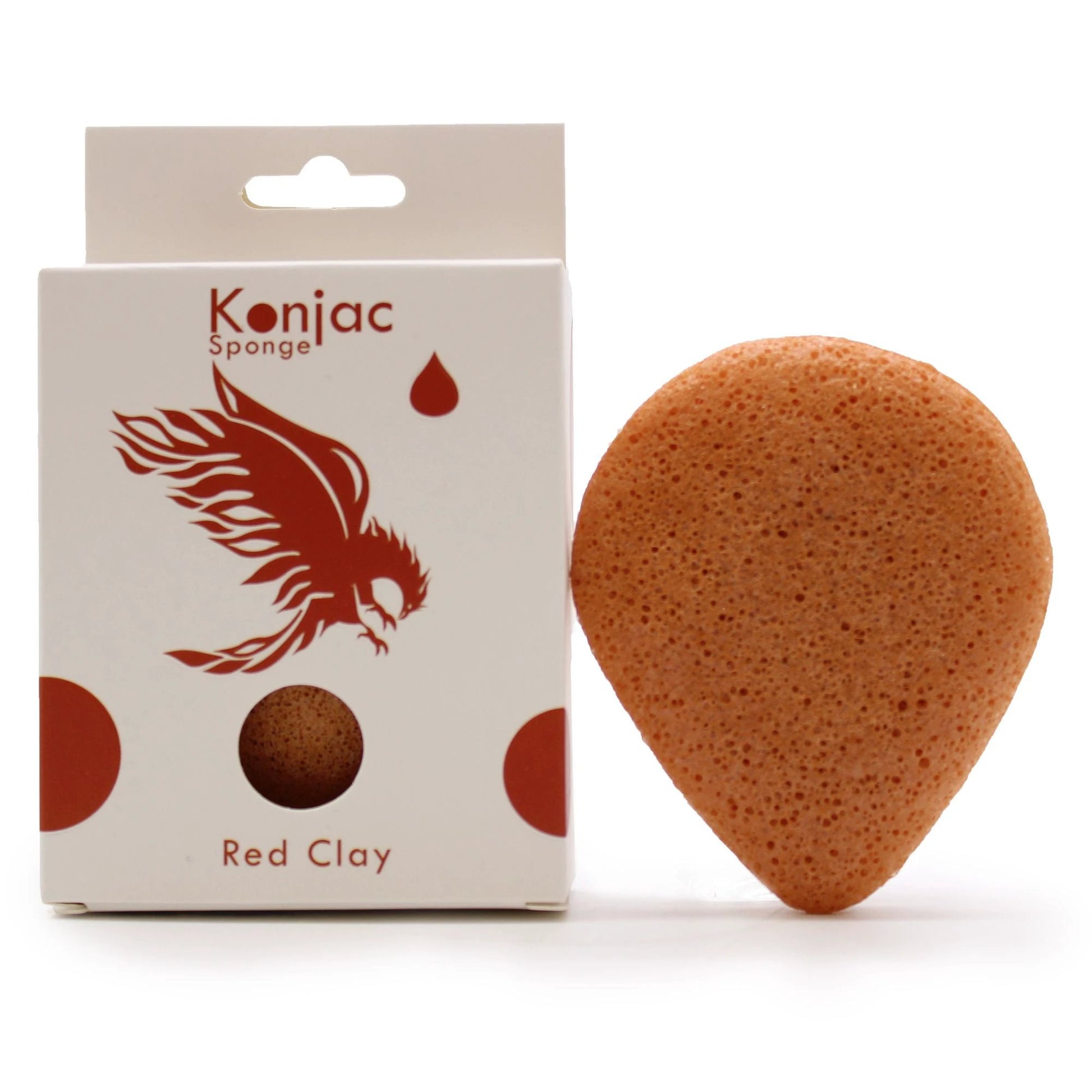 Teardrop Konjac Sponge - Red Clay - Rejuvenating by AW Dropship UK