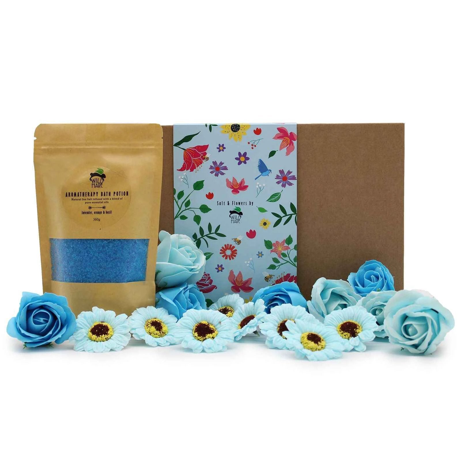 Wild Hare Bath Salt & Flowers Gift Set – Total Unwind