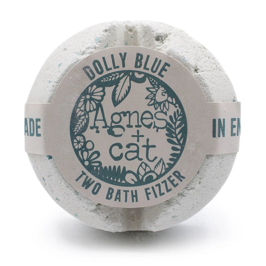 Agnes And Cat Bath Fizzer Dolly Blue Handcrafted In Sheffield For A Calming Bath by AW Dropship UK