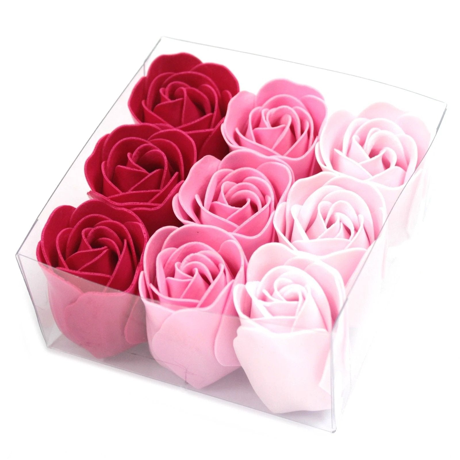 Set of 9 Soap Flowers - Pink Roses by AW Dropship UK