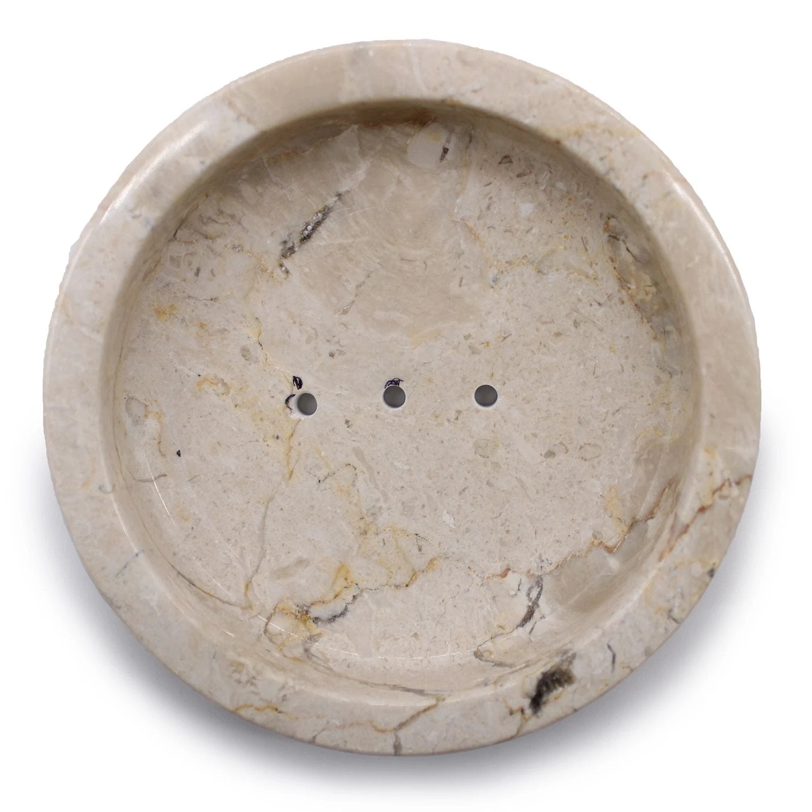Round Honey Marble Flat Soap Dish by AW Dropship UK